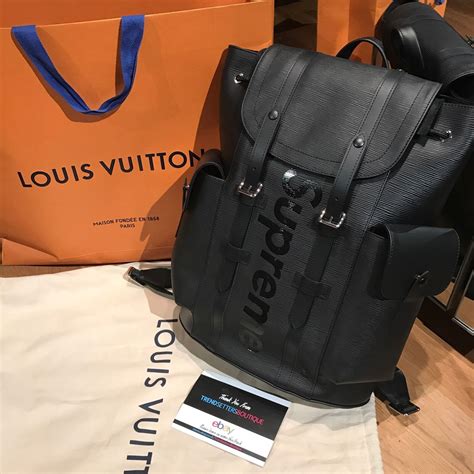 lv supreme backpack for sale|louis vuitton supreme backpack men.